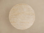 Outdoor Round Dining Table with Stone Top Launette Base