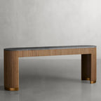 Finnley Marble Top Entryway Console Table Wood Hallway Entrance Table Unique Style