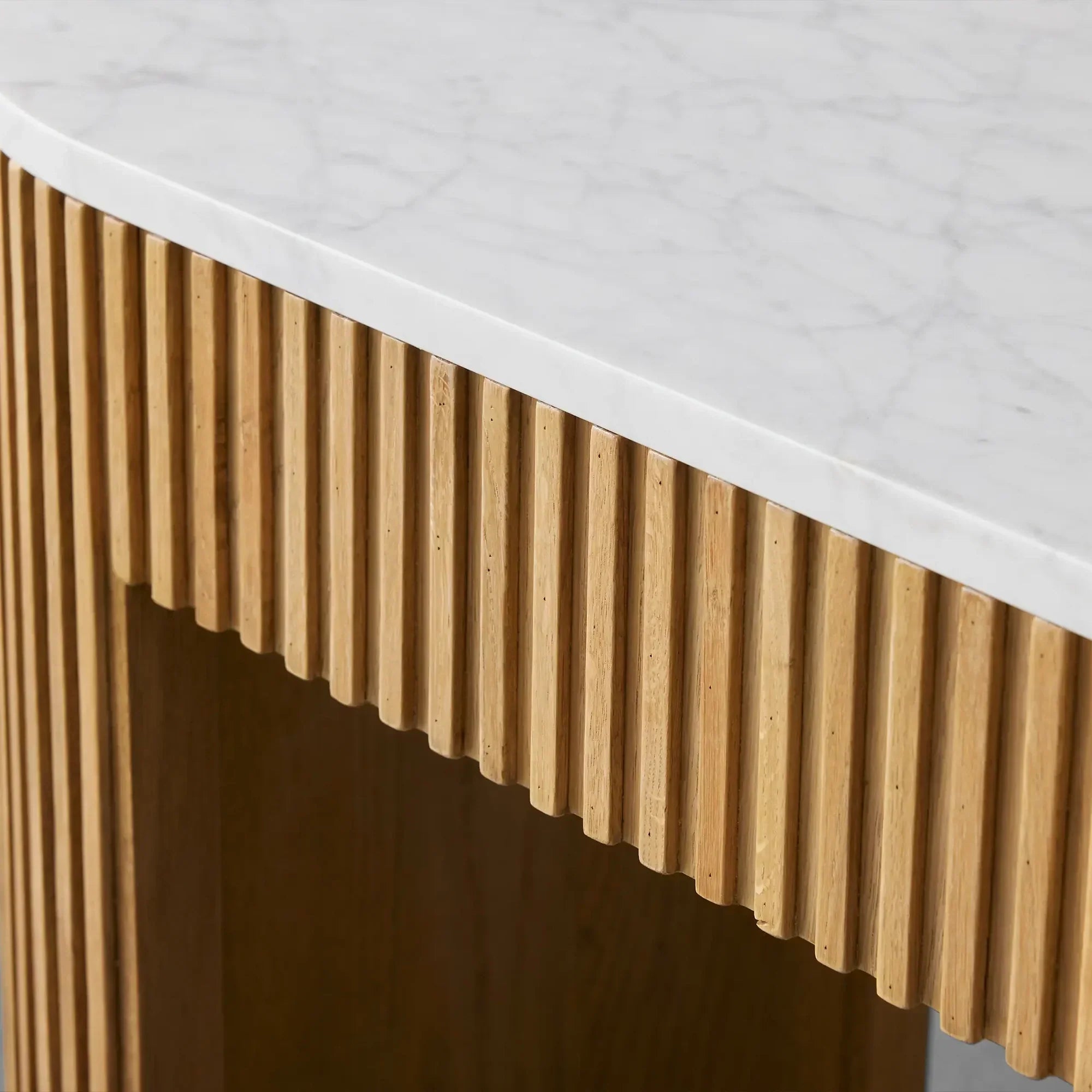 Finnley Marble Top Entryway Console Table Wood Hallway Entrance Table Unique Style