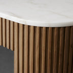 Finnley Marble Top Entryway Console Table Wood Hallway Entrance Table Unique Style