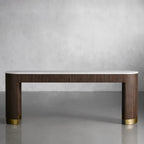 Finnley Marble Top Entryway Console Table Wood Hallway Entrance Table Unique Style