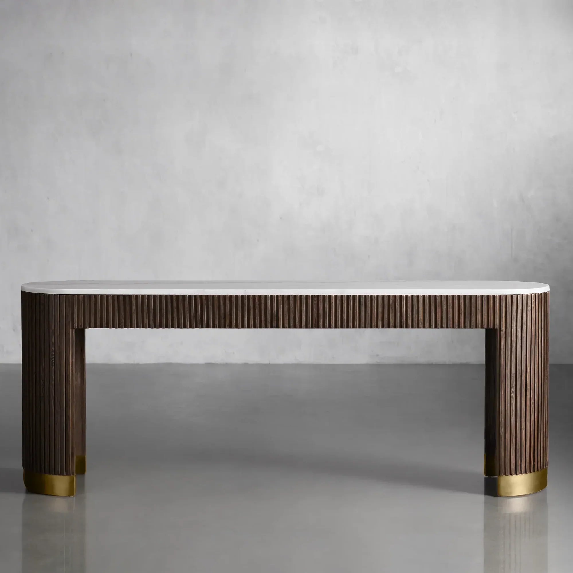 Finnley Marble Top Entryway Console Table Wood Hallway Entrance Table Unique Style