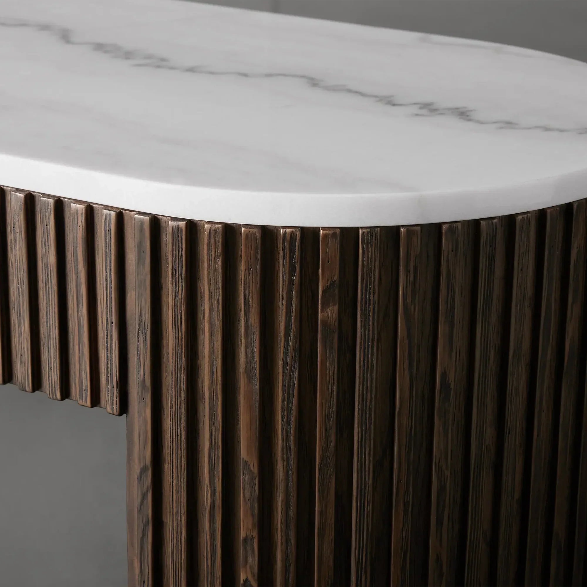 Finnley Marble Top Entryway Console Table Wood Hallway Entrance Table Unique Style