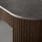 Finnley Marble Top Entryway Console Table Wood Hallway Entrance Table Unique Style