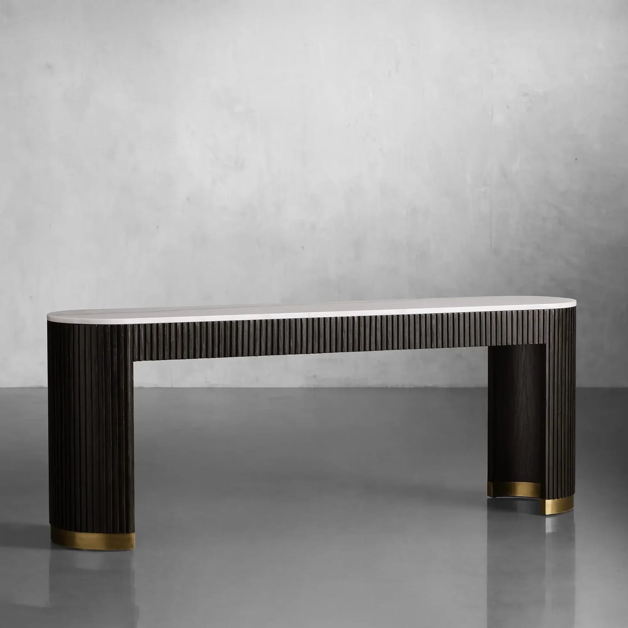 Finnley Marble Top Entryway Console Table Wood Hallway Entrance Table Unique Style