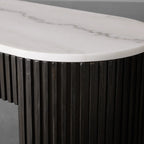 Finnley Marble Top Entryway Console Table Wood Hallway Entrance Table Unique Style