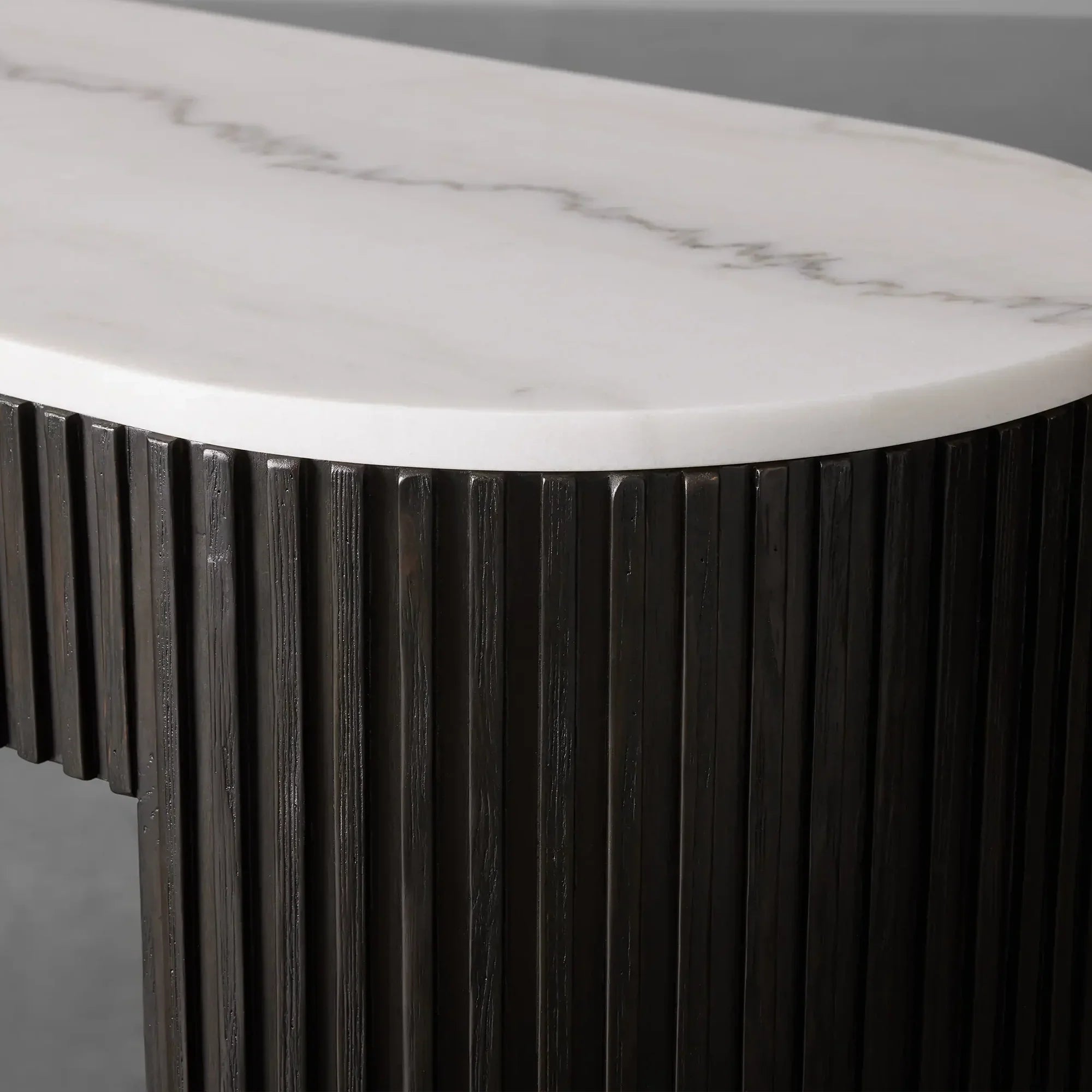 Finnley Marble Top Entryway Console Table Wood Hallway Entrance Table Unique Style