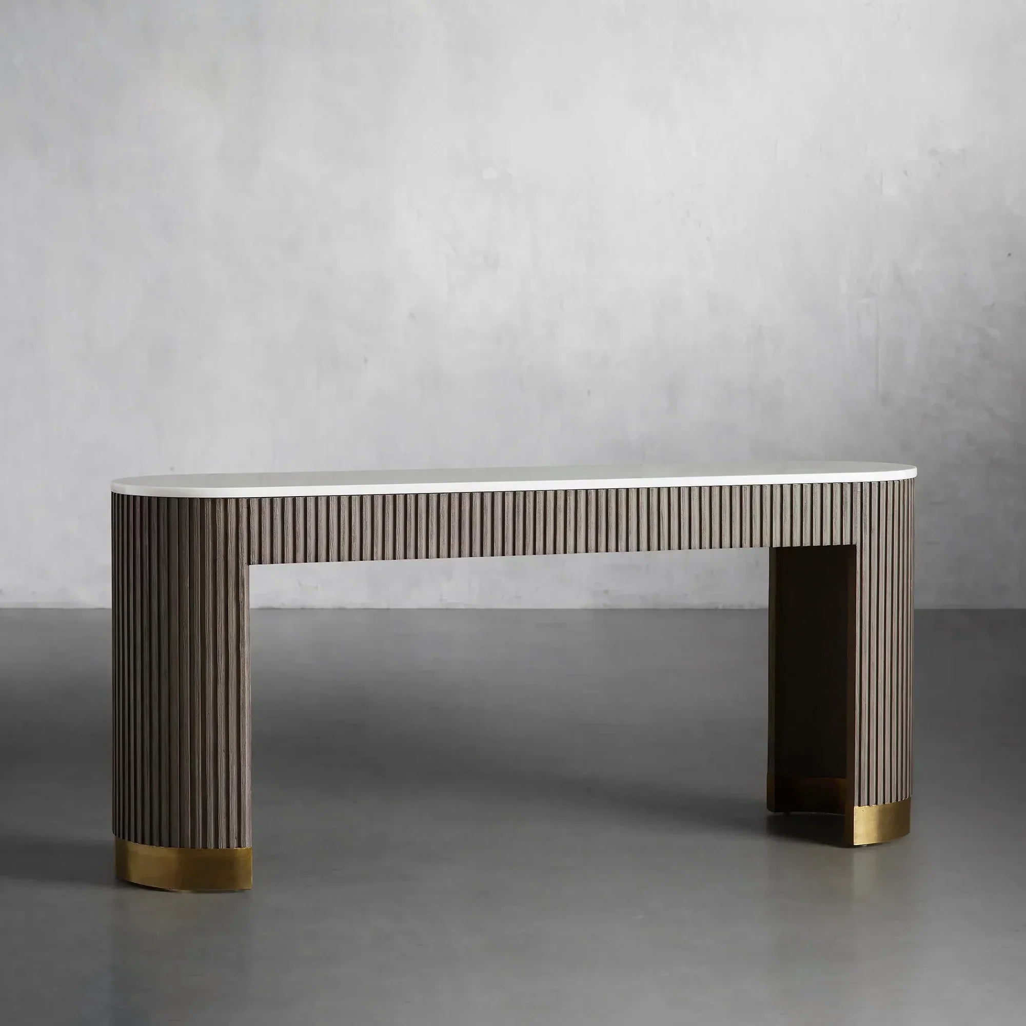 Finnley Marble Top Entryway Console Table Wood Hallway Entrance Table Unique Style