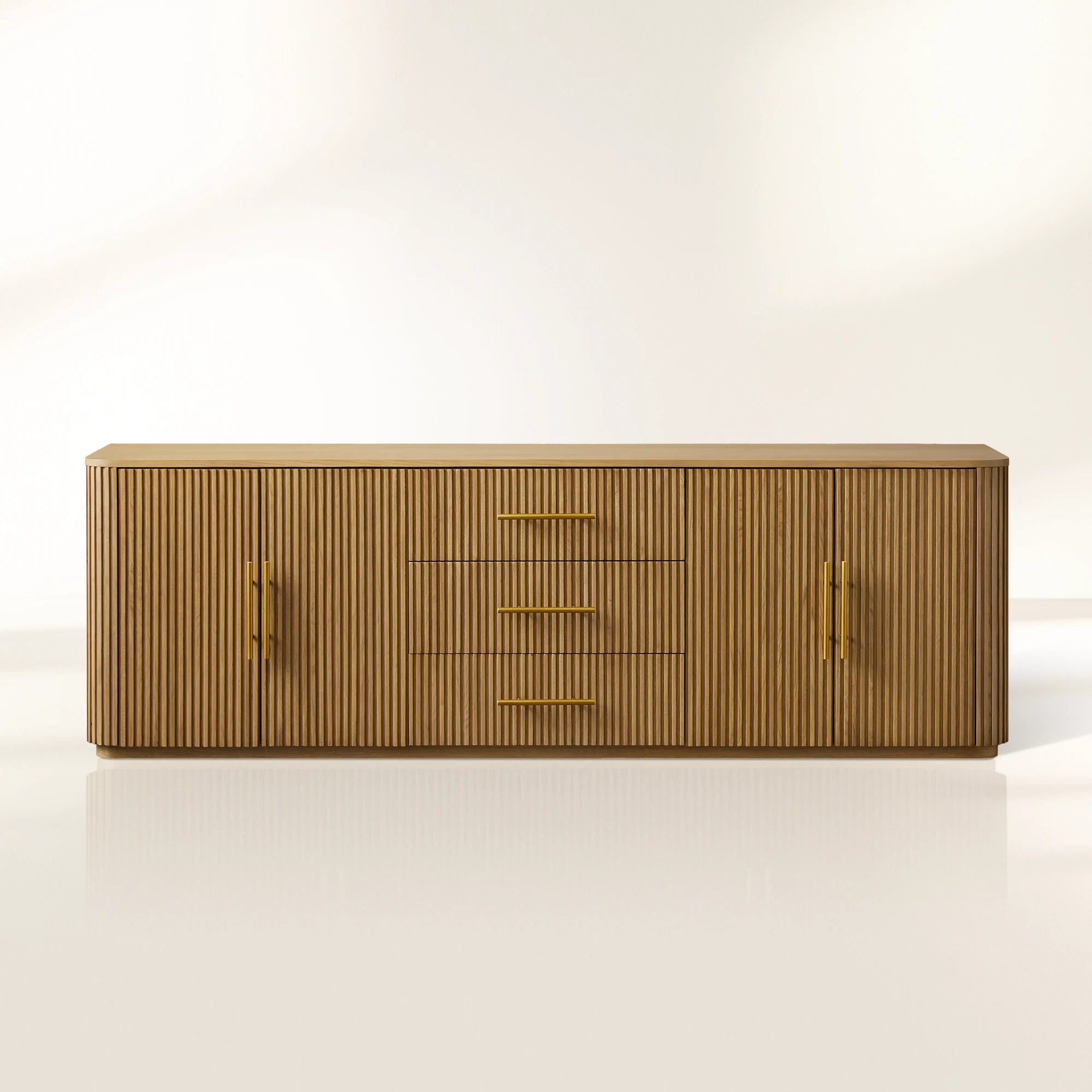Finnley Wood Buffet Sideboard 3 Drawers TV Cabinets Countertop Entrance Cabinets