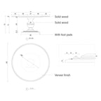 Asolo Round Tulipwood Dining Table Hand-Carved Base