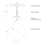 Jacob Bistro Table Wood Round Dining Table with Wade Solid Cast Base