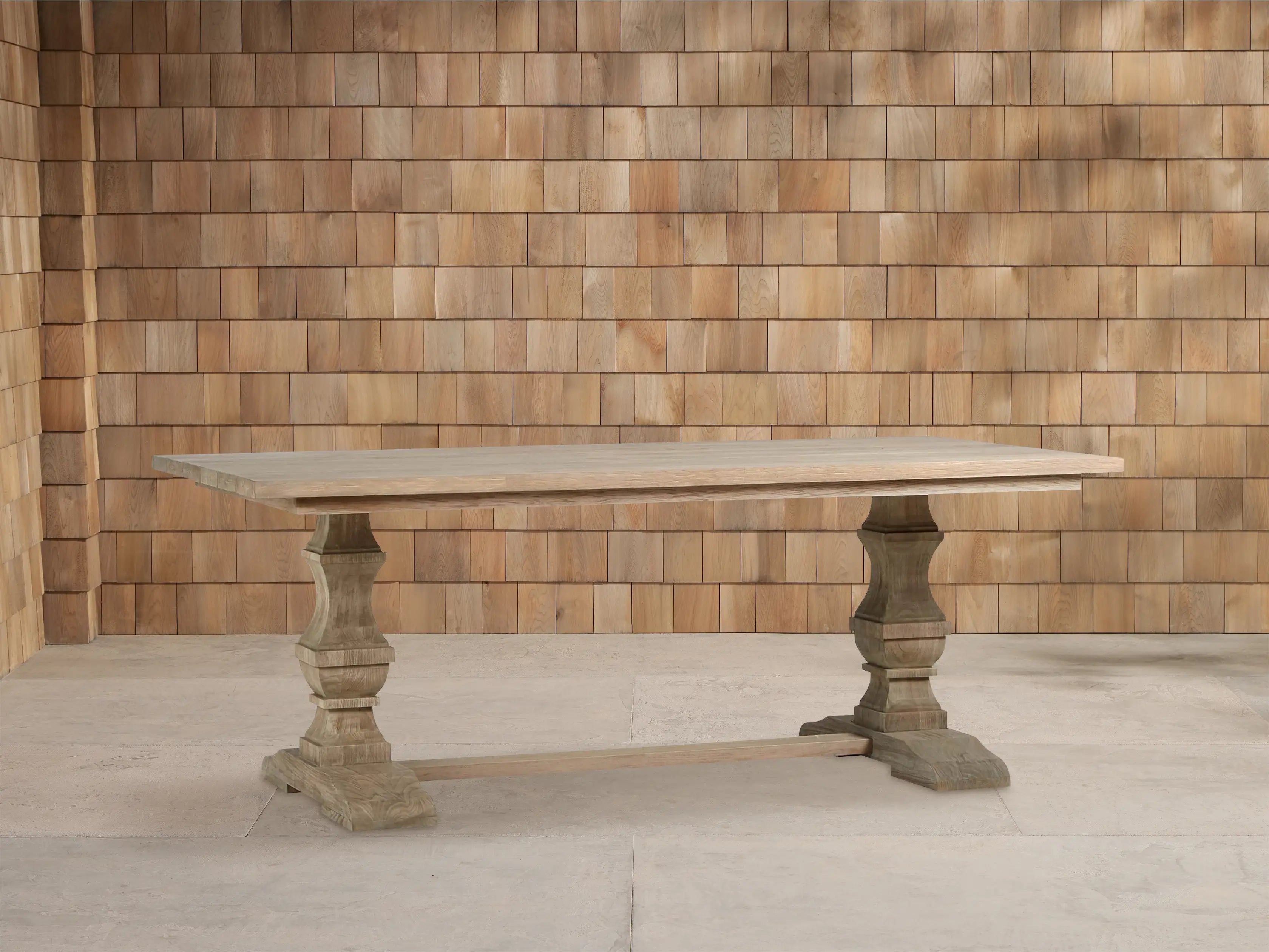 Hamptons Natural Teak Outdoor Dining Table  Classic English Garden Style Dining Table ﻿