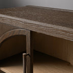 Hattie 16th-Century Sideboards Oak Wood Entrance Cabinets Arched Design Storage Buffet Cabinets