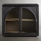 Hattie 16th-Century Sideboards Oak Wood Entrance Cabinets Arched Design Storage Buffet Cabinets