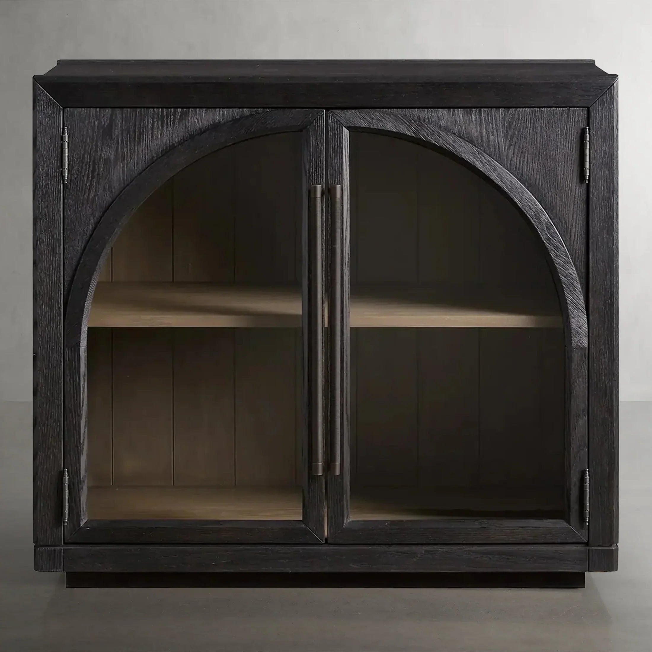 Hattie 16th-Century Sideboards Oak Wood Entrance Cabinets Arched Design Storage Buffet Cabinets