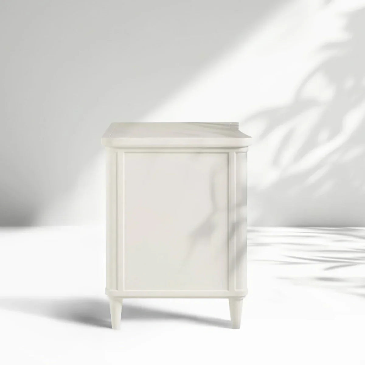 Henley Nightstand with Solid Mahogany Nightside Tables 3-Drawer Cabinet Brass Pulls