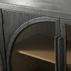 Hattie Oak Wood Buffet Sideboard Vintage Arched TV Cabinets Hatments Entrance Cabinets