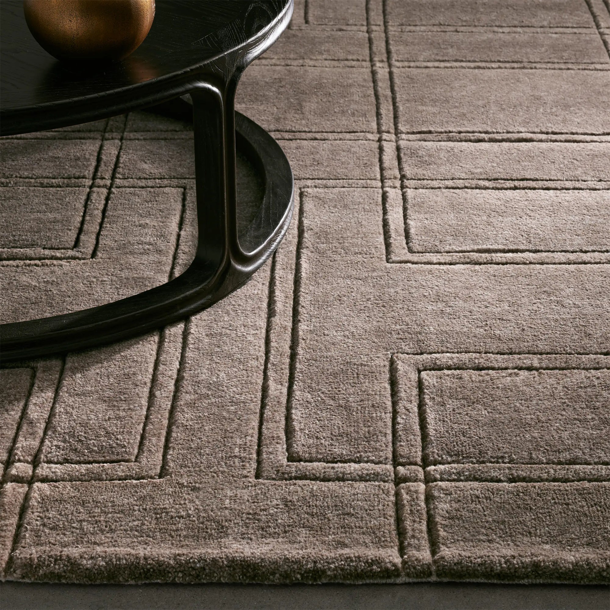 Asher Hand-Knotted Rug  from 100% New Zealand Wool Carpet Modern Minimalist & Italian Understated Luxury Style