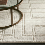 Asher Hand-Knotted Rug  from 100% New Zealand Wool Carpet Modern Minimalist & Italian Understated Luxury Style