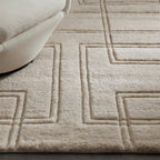 Asher Hand-Knotted Rug  from 100% New Zealand Wool Carpet Modern Minimalist & Italian Understated Luxury Style