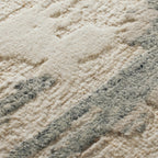 Jeppard Hand-Knotted Rug Matural Coarse-Carded Wool Carpet Minimalist Style