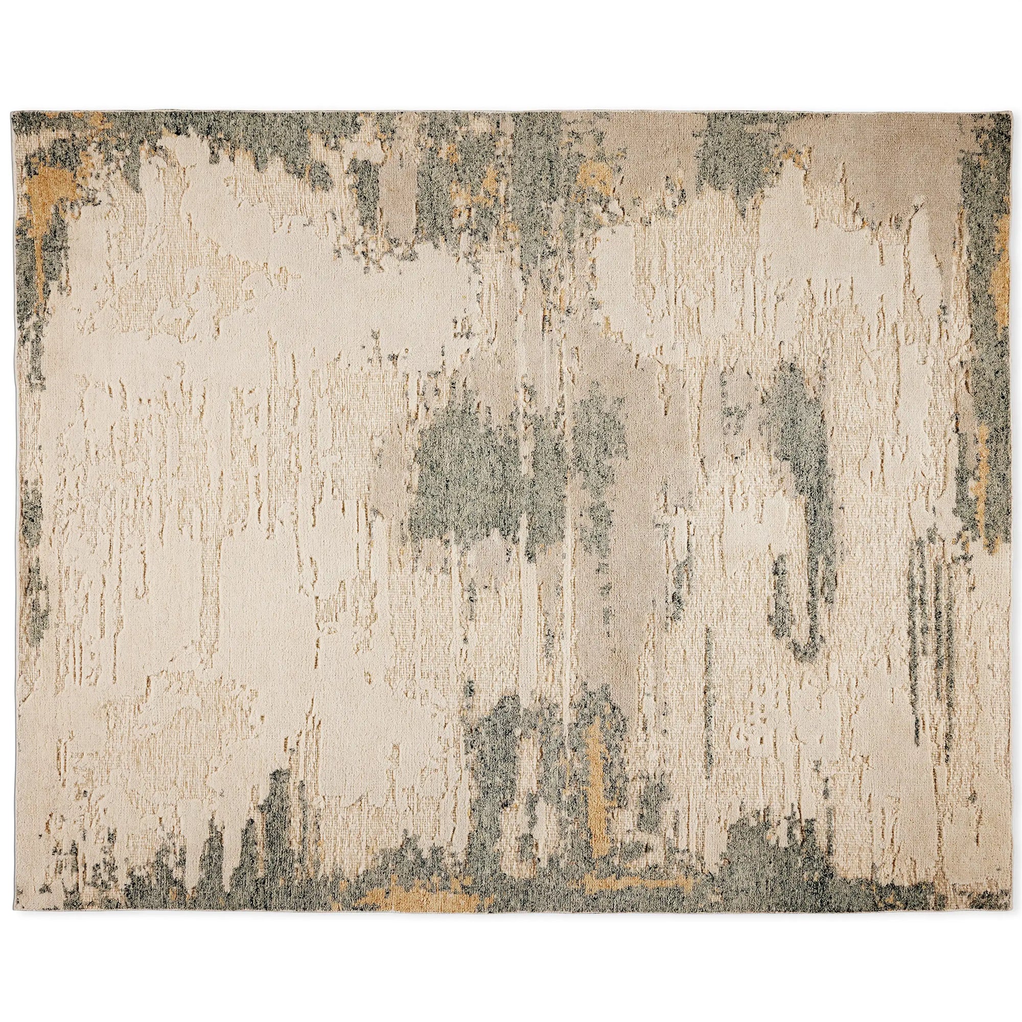 Jeppard Hand-Knotted Rug Matural Coarse-Carded Wool Carpet Minimalist Style