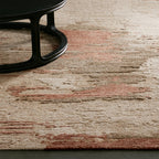 Jeppard Hand-Knotted Rug Matural Coarse-Carded Wool Carpet Minimalist Style