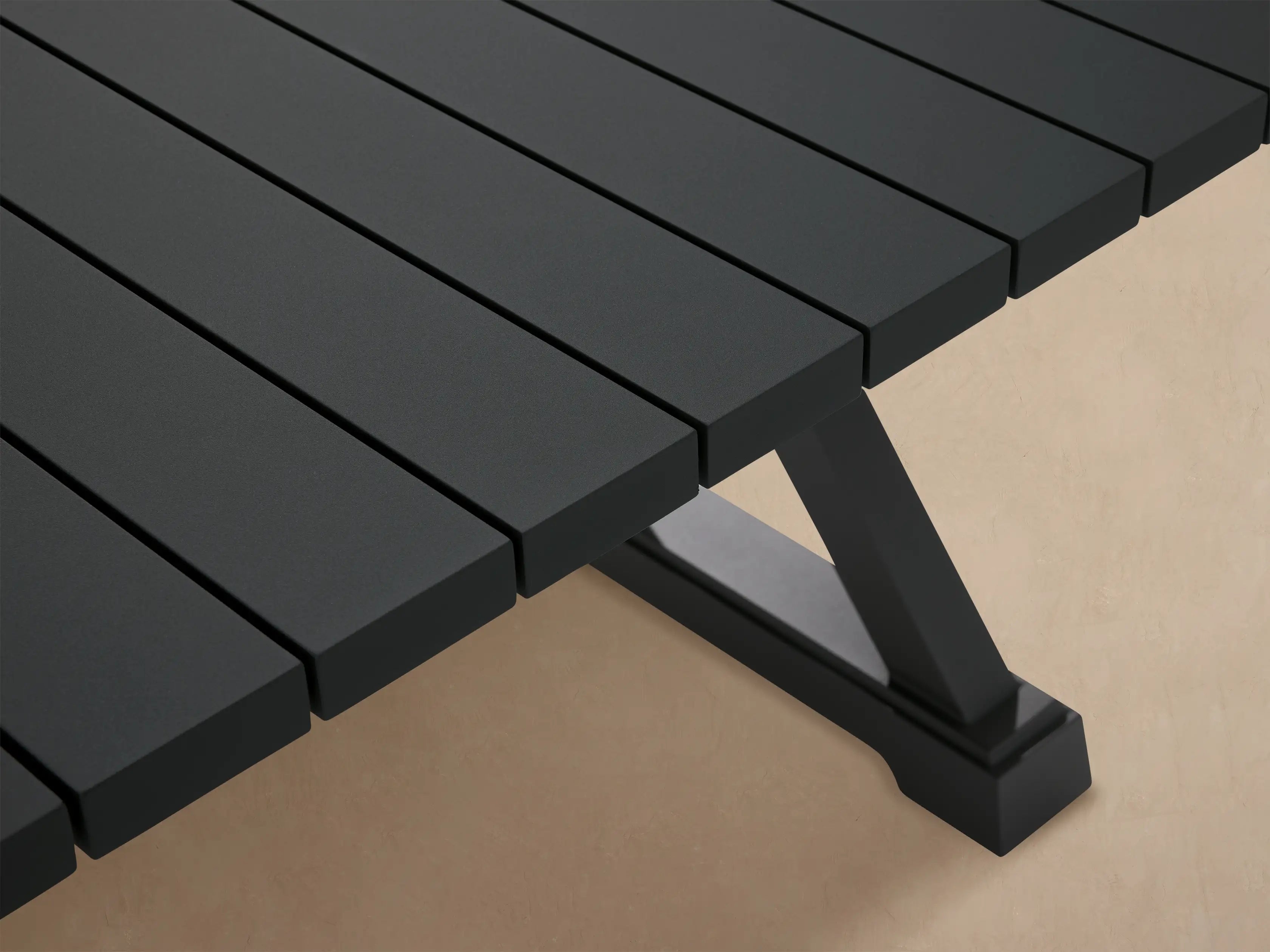 Montego Outdoor Aluminum Dining Table Black Aluminum Living Room Rectangular Dining Table