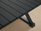 Montego Outdoor Aluminum Dining Table Black  Rectangular Outdoor Dining Table