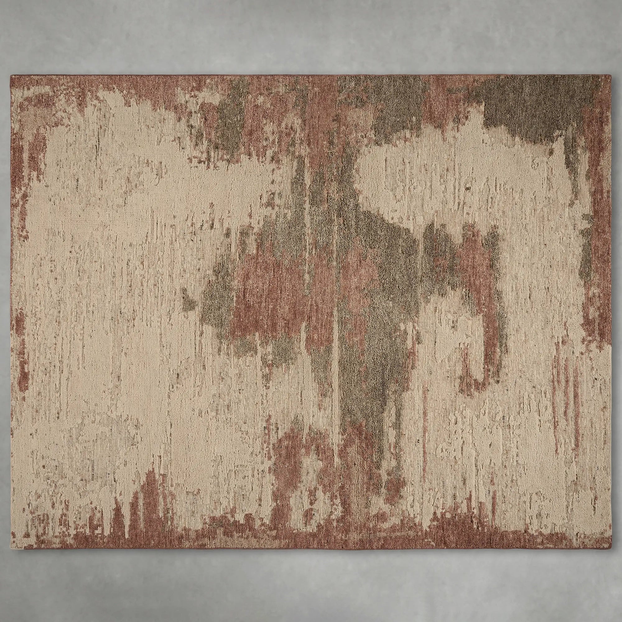 Jeppard Hand-Knotted Rug Matural Coarse-Carded Wool Carpet Minimalist Style