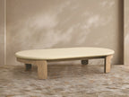 Anami Teak Outdoor Coffee Table Oval Living Sofa Center Tea Table