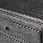 Lenox Wood Nachttisch mit massivem Mindi-Holz & Furnieren Nachtkommode mit ZWEI-Schubladen-Schrank im französischen Antik-Stil