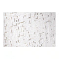 LiuJin Gilded Line Abstract Ivory Area Rug Minimalist Sophistication & Understated Luxury Carpet