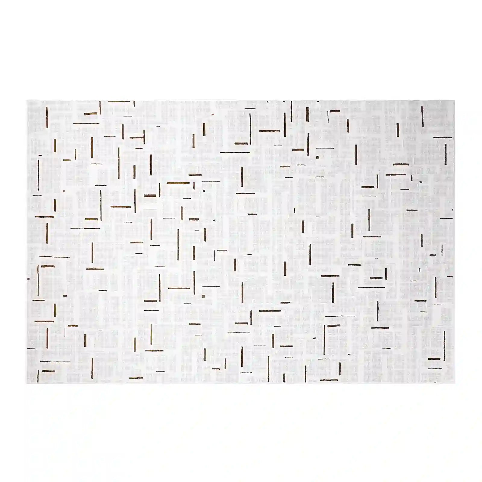 LiuJin Gilded Line Abstract Ivory Area Rug Minimalist Sophistication & Understated Luxury Carpet