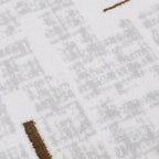 LiuJin Gilded Line Abstract Ivory Area Rug Minimalist Sophistication & Understated Luxury Carpet