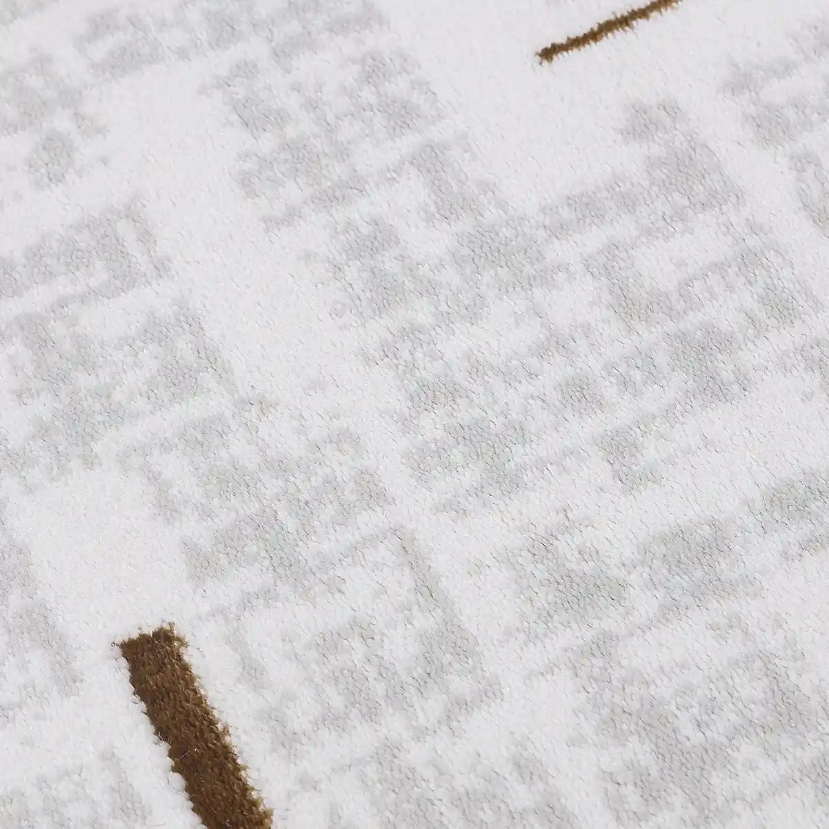 LiuJin Gilded Line Abstract Ivory Area Rug Minimalist Sophistication & Understated Luxury Carpet