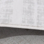 LiuJin Gilded Line Abstract Ivory Area Rug Minimalist Sophistication & Understated Luxury Carpet
