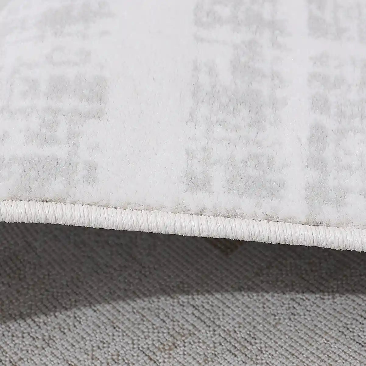 LiuJin Gilded Line Abstract Ivory Area Rug Minimalist Sophistication & Understated Luxury Carpet