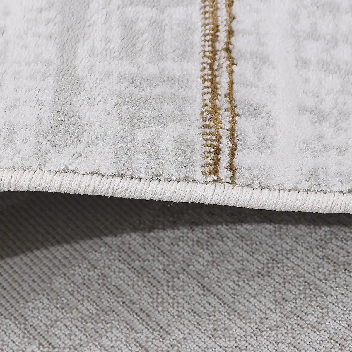 LiuJin Vertical Trace Abstract Ivory Area Rug with Minimalist Rhythm Carpet Modern Vertical Trace Texture Style