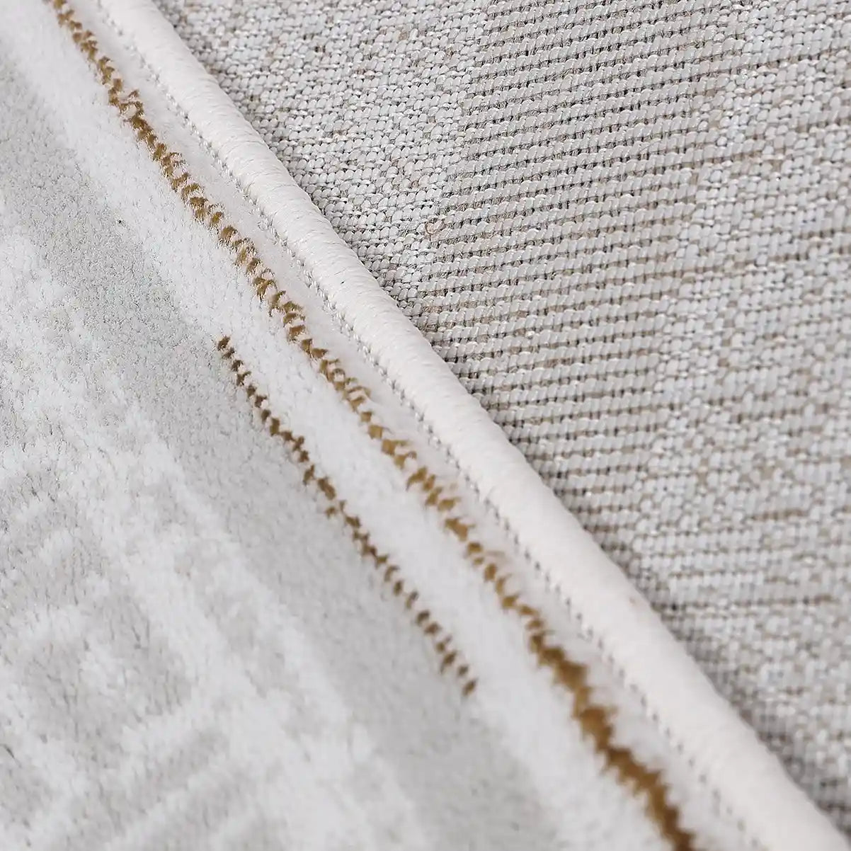 LiuJin Vertical Trace Abstract Ivory Area Rug with Minimalist Rhythm Carpet Modern Vertical Trace Texture Style