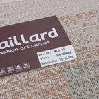 Tapis de zone neutre abstrait Meilade encadré avec cadre moderne de luxe léger avec tapis de style superposé
