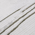 Meilade Linear Frame Abstract Ivory Area Rug with Artistic Retro & Minimalist Casual Carpet Modern Linear Frame Style