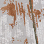Meilade Linear Frame Abstract Ivory Area Rug with Artistic Retro & Minimalist Casual Carpet Modern Linear Frame Style
