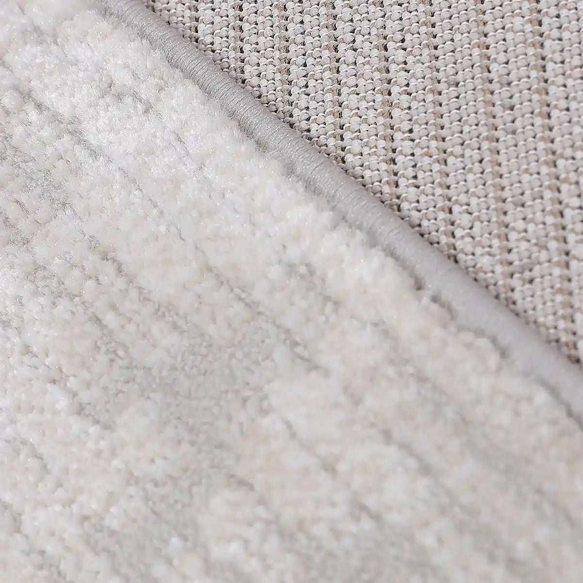 Meilade Linear Frame Abstract Ivory Area Rug with Artistic Retro & Minimalist Casual Carpet Modern Linear Frame Style