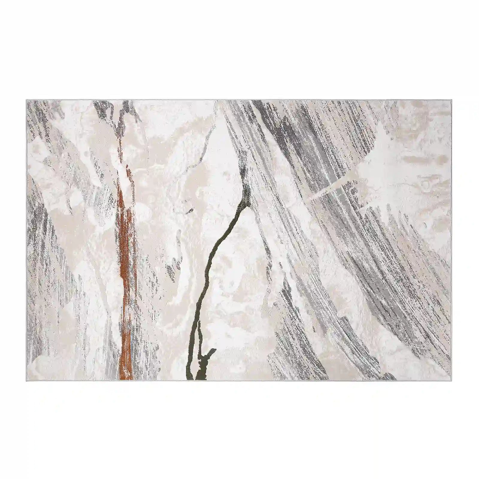 Meilade Stone Vein Abstract Neutral Area Rug with Rustic & Relaxed Feel Carpet Modern Stone Vein Texture Style