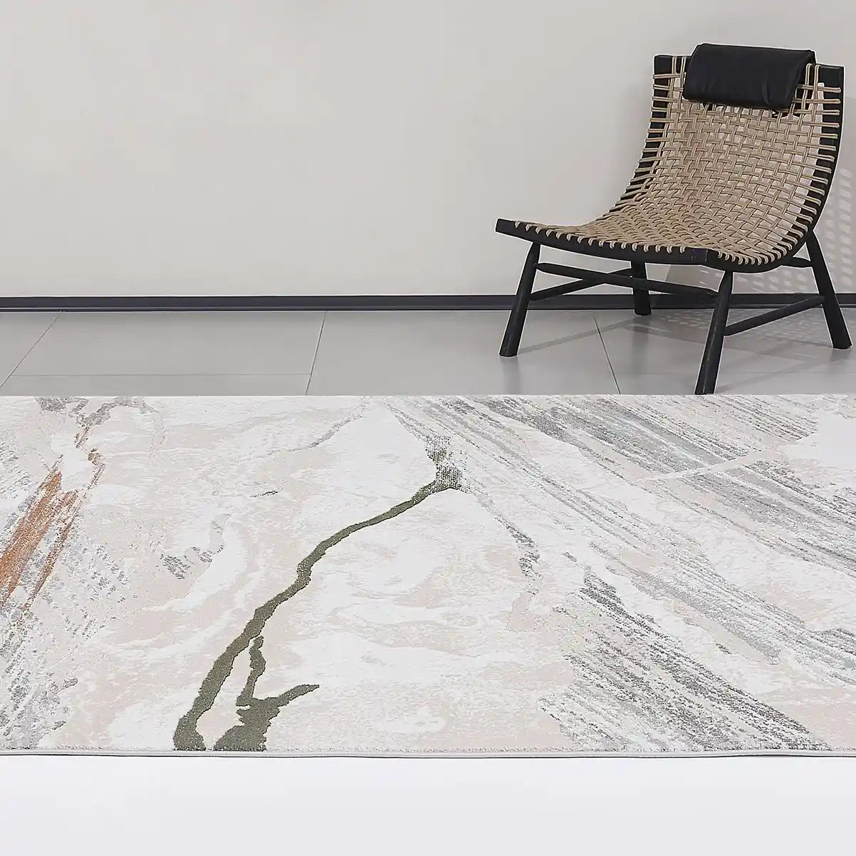Meilade Stone Vein Abstract Neutral Area Rug with Rustic & Relaxed Feel Carpet Modern Stone Vein Texture Style