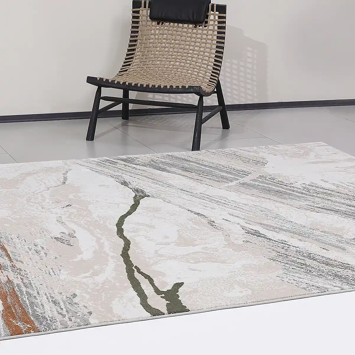Meilade Stone Vein Abstract Neutral Area Rug with Rustic & Relaxed Feel Carpet Modern Stone Vein Texture Style
