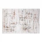 Tapis d'intérieur abstrait Meilade avec texture superposée, aux tons neutres, style simple et décontracté, effet usé