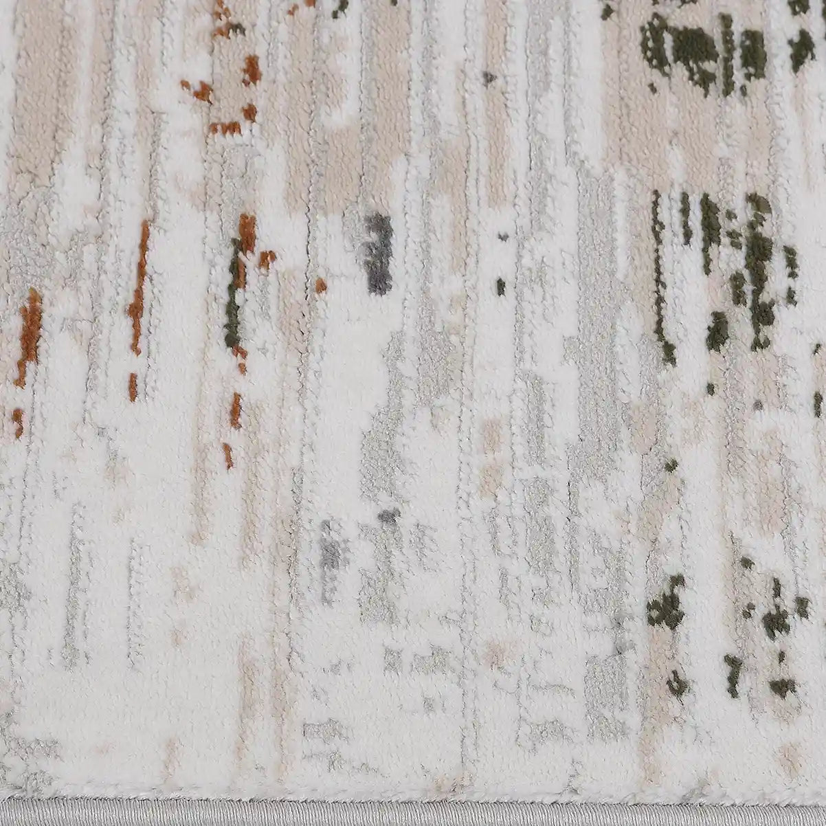Tapis d'intérieur abstrait Meilade avec texture superposée, aux tons neutres, style simple et décontracté, effet usé