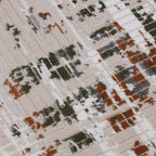 Tapis d'intérieur abstrait Meilade avec texture superposée, aux tons neutres, style simple et décontracté, effet usé